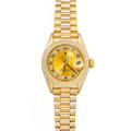 Rolex Datejust 69178 With Papers Rare Factory Diamond Dial 18k President 26mm