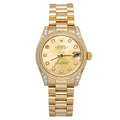 Rolex Datejust 178238 President 18k YG Auto Champagne Dial Women Watch 31mm