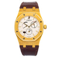 Audemars Piguet Royal Oak 26120BA Dual Time UNPOLISHED 18k White Dial Watch 39mm