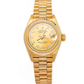 Rolex DateJust 69178 18K President Factory Diamond String Dial Watch 26mm