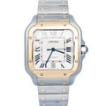 Cartier Santos W2SA0006 2019 Papers 18K TwoTone White Dial Auto Men's Watch 40mm