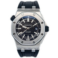 Audemars Piguet Royal Oak 15710ST Open Case back Black Dial Men's Watch 42mm