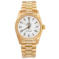 Rolex Datejust 68278 President 18k YG Auto White Dial Women Midsize Watch 31mm