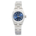 Rolex Oyster Perpetual 67180 Oyster SS Blue Dial Auto Women Watch 25MM