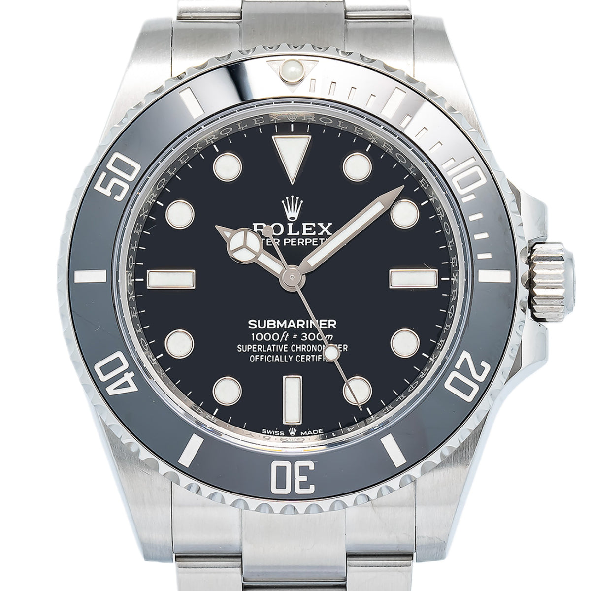 Rolex Submariner 124060 Oyster SS Mint Black Dial Auto Men's Watch 41mm