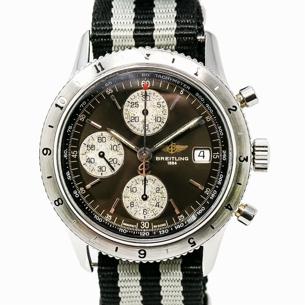 BREITLING NAVITIMER A13023.1 CHRONOGRAPH BLACK DIAL AUTOMATIC MENS WATCH 40MM