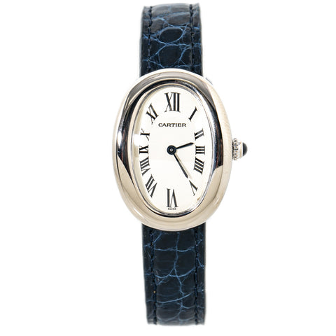 Cartier Baignoire 1955 18k White Gold Quartz Ladies Watch 23mm