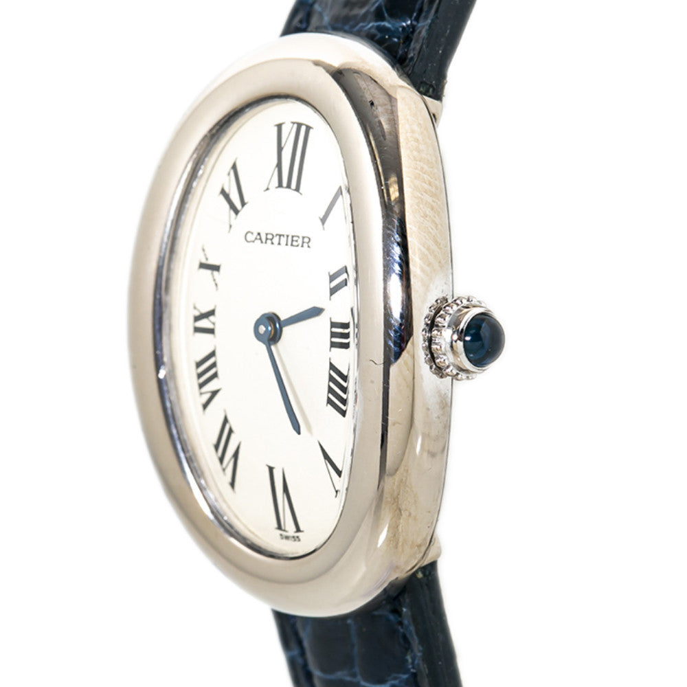Cartier Baignoire 1955 18k White Gold Quartz Ladies Watch 23mm