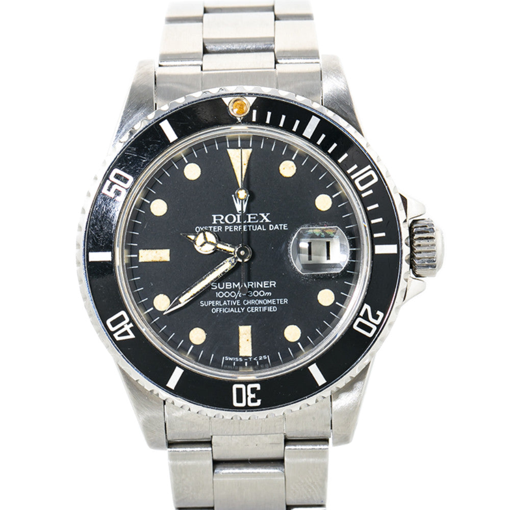Rolex Submariner 16800 Vintage Men's Automatic Watch Stainless Matte Dial 40MM