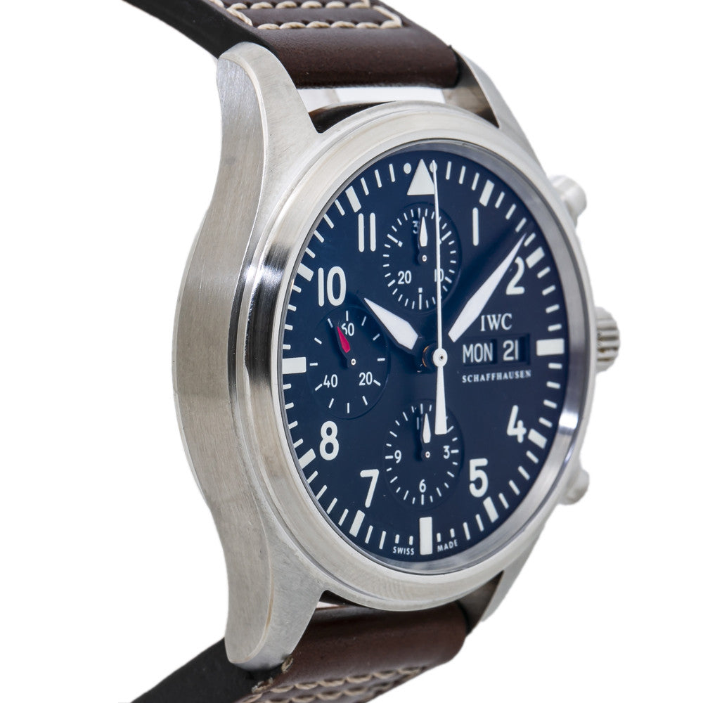 IWC Pilot IW371701 Day-Date Chronograph Black Dial Automatic Men's Watch 42mm