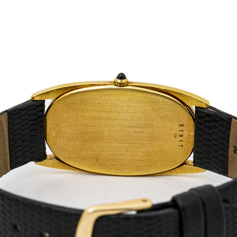 Audemars Piguet Geneve Oval Vintage 18K Yellow Gold Roman Manual Watch 24x42mm