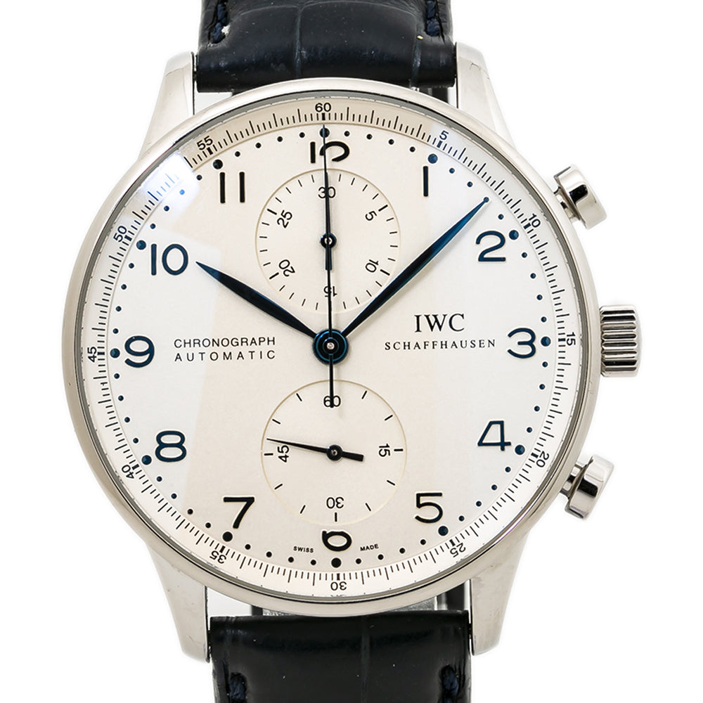 IWC Portuguese Chronograph IW371446 Mens Automatic Watch Dial 41mm Box & Paper