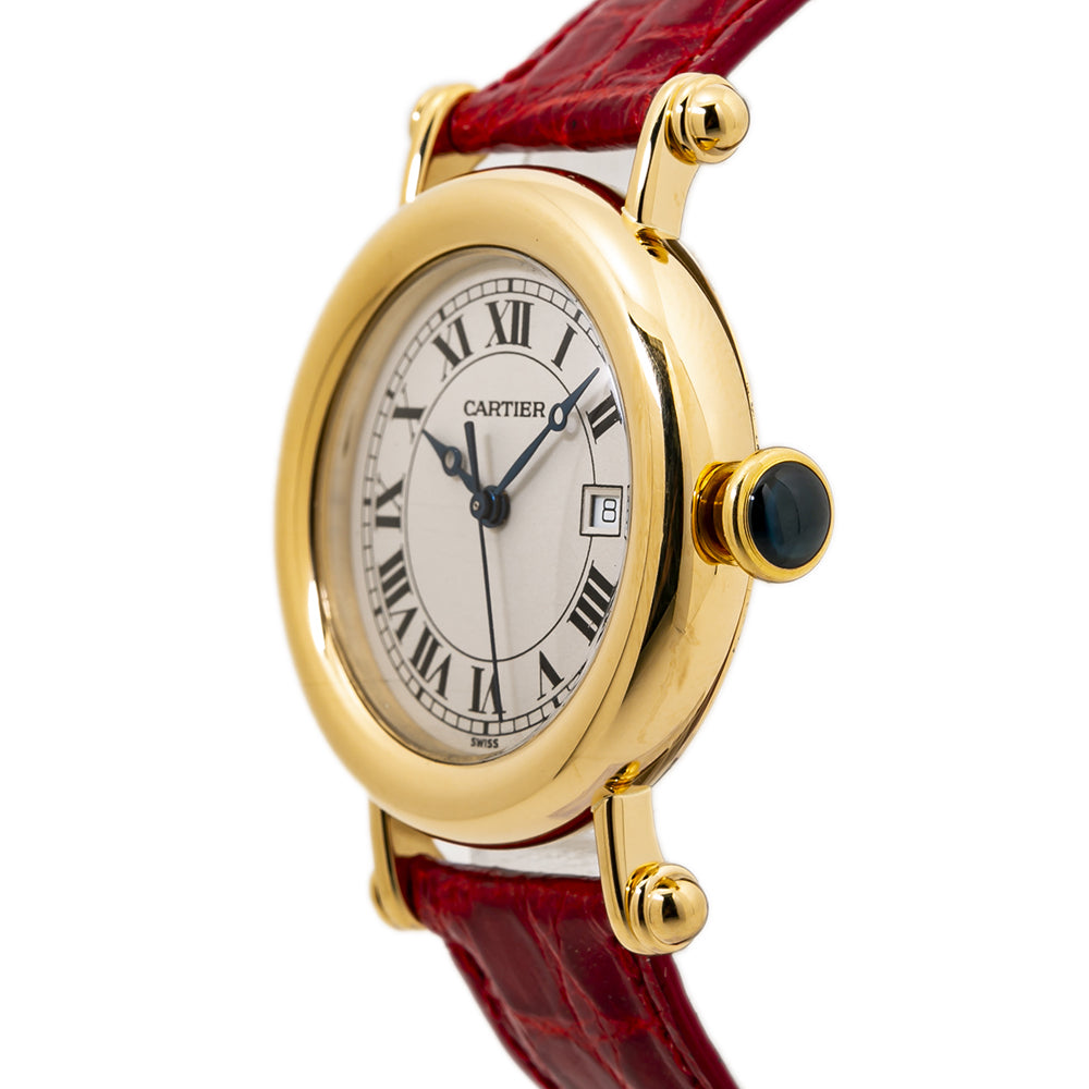 Cartier Diabolo 14200 18K Yellow Gold Quartz Unisex Watch 33mm
