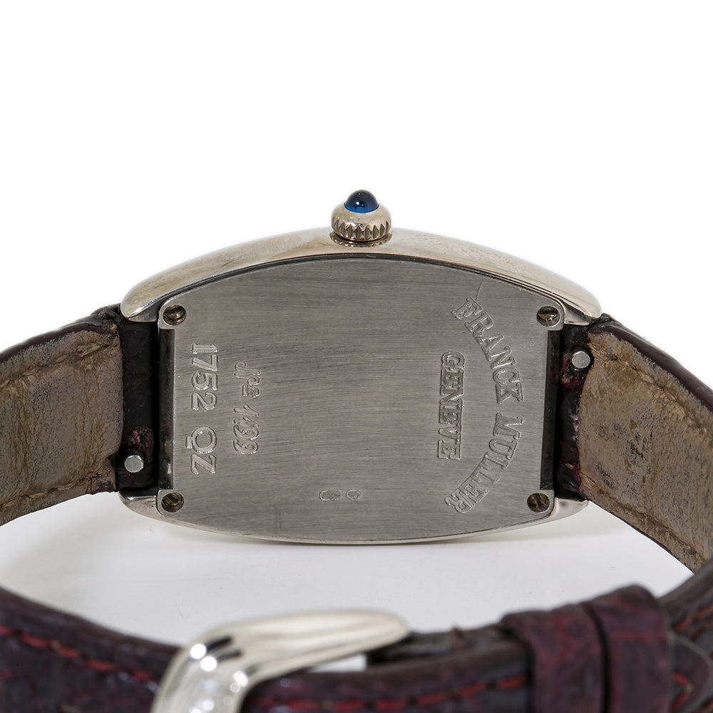 Franck Muller Curve 1752 Lady 18K White Gold Quartz Watch Silver Dial 25MM