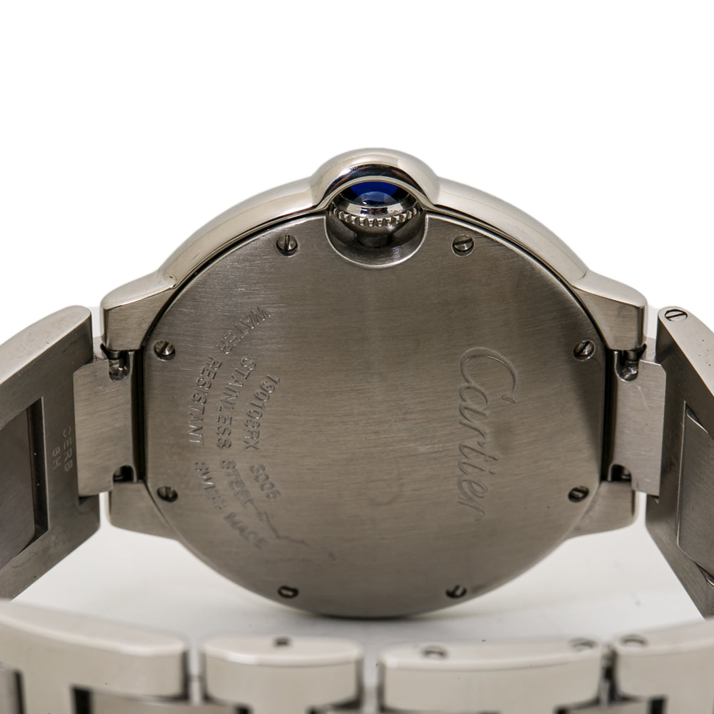 Cartier Ballon Bleu 3005 W69011Z4 Unisex Silver Dial Quartz Watch 36mm
