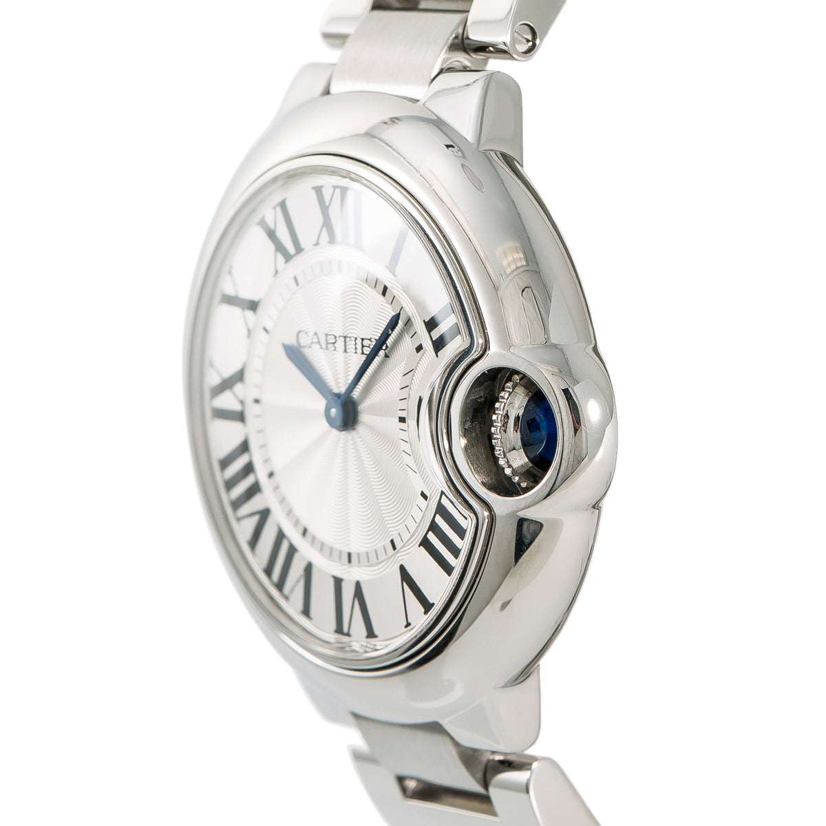 Cartier Ballon Bleu 3653 W6920084 Silver Dial Ladies Watch with Card 33mm