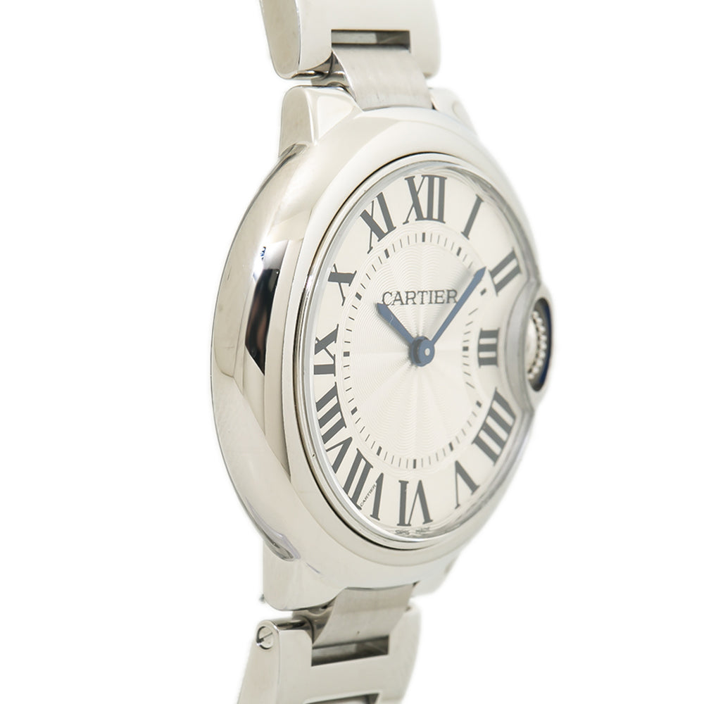 Cartier Ballon Bleu 3653 W6920084 Lady's Silver Dial Quatz Watch 33mm