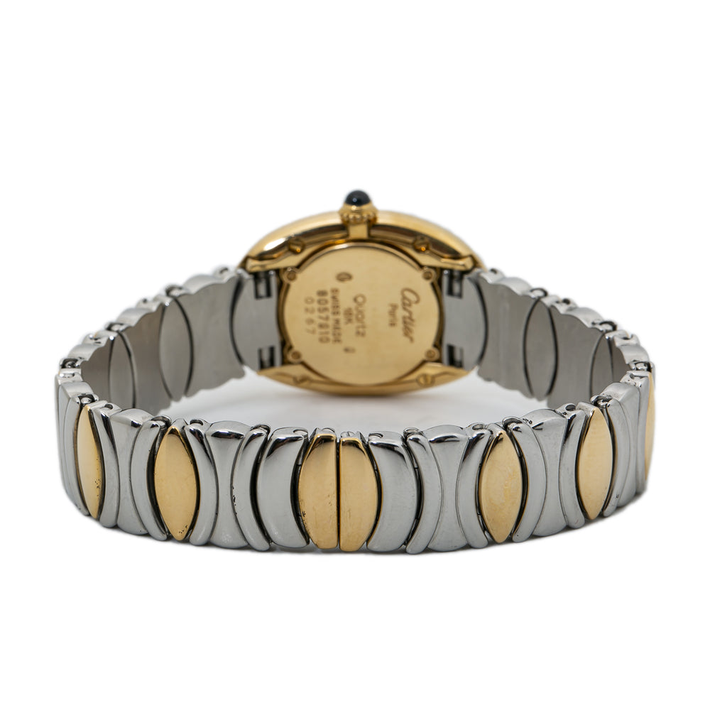 Cartier Baignoire W15045D8 18K Two Tone White Dial Lady's Quartz Watch 23mm