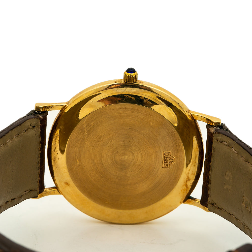 Geneva Vintage 14K Yellow Gold Champagne Dial Quartz Men's Watch 34mm