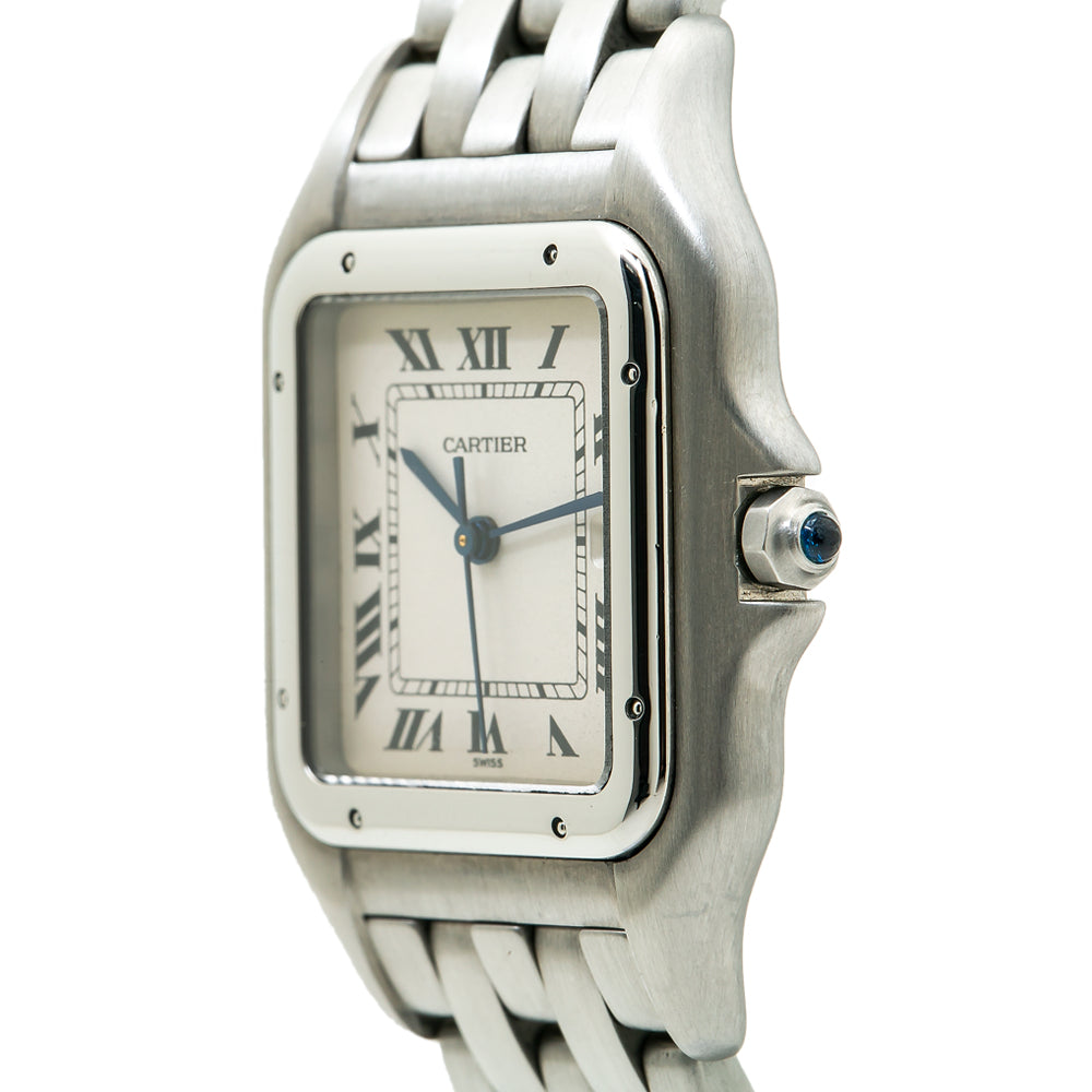 Cartier Panthere Jumbo Vintage 1300 Mens Quartz Watch Stainless Steel 29mm