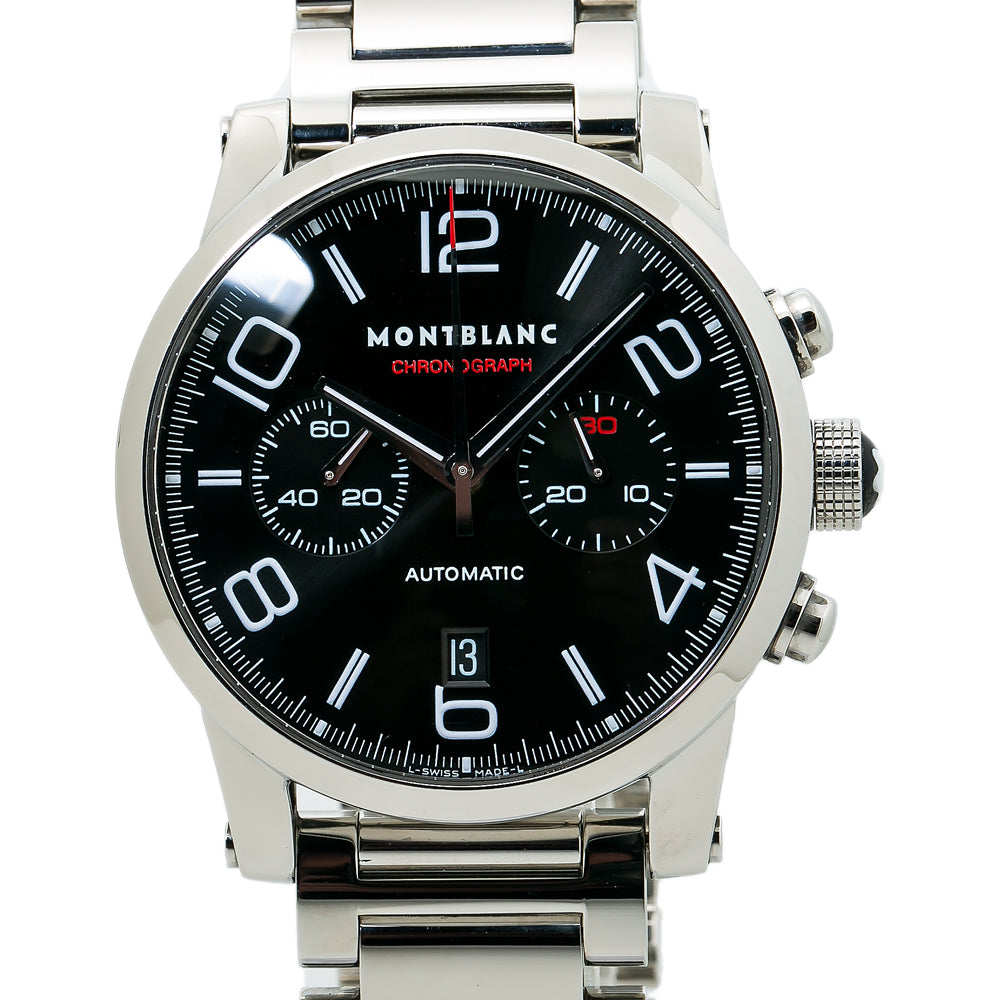 Montblanc Timewalker 7069 Chronograph Automatic Watch Black Dial 43MM Box