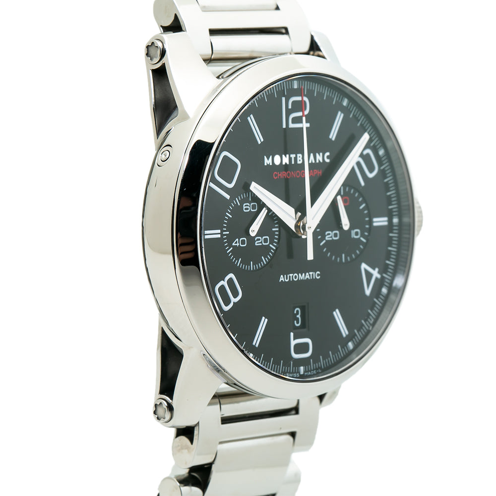 Montblanc Timewalker 7069 Chronograph Automatic Watch Black Dial 43MM Box