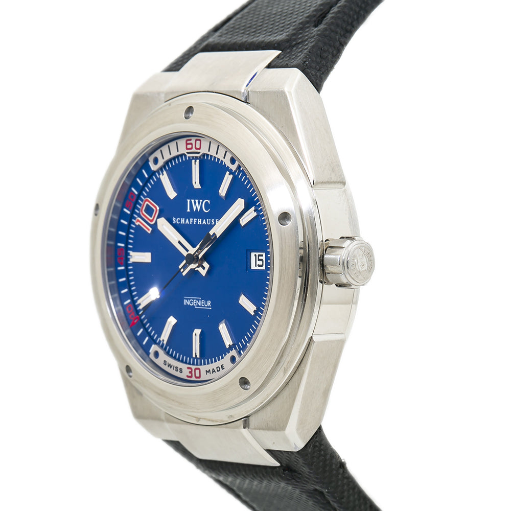 IWC Ingenieur Zidane IW323403 Limited Edition Box & Papers Men's Watch Blue 44mm
