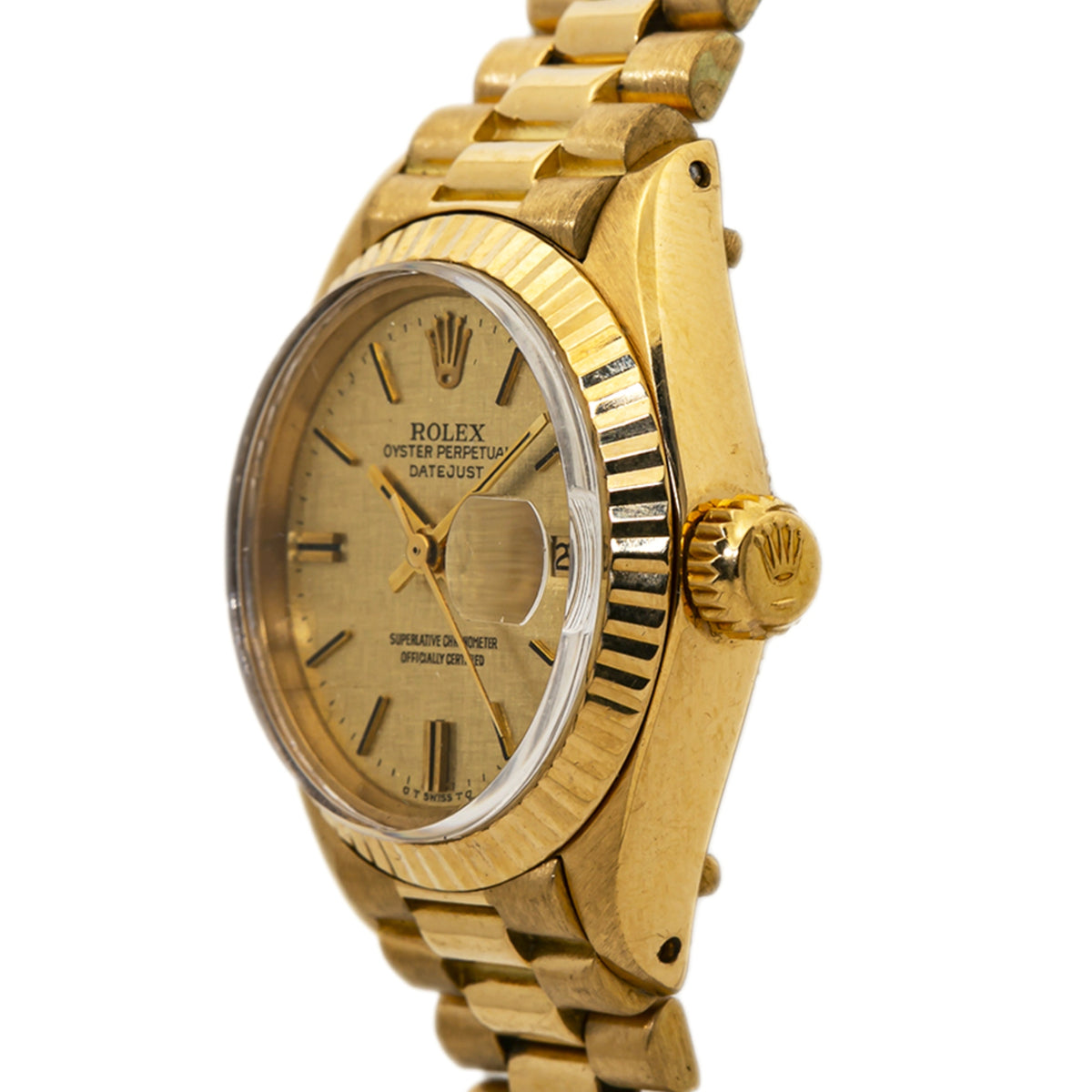 Rolex Datejust 6917 President 18K YG Automatic Ladies Watch Champagne Dial 26mm
