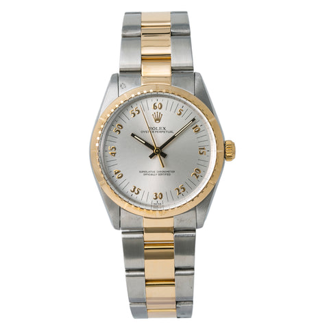 Rolex Oyster Perpetual 1038 Race Special Dial Unisex Watch Two-Tone 18k YG 34mm
