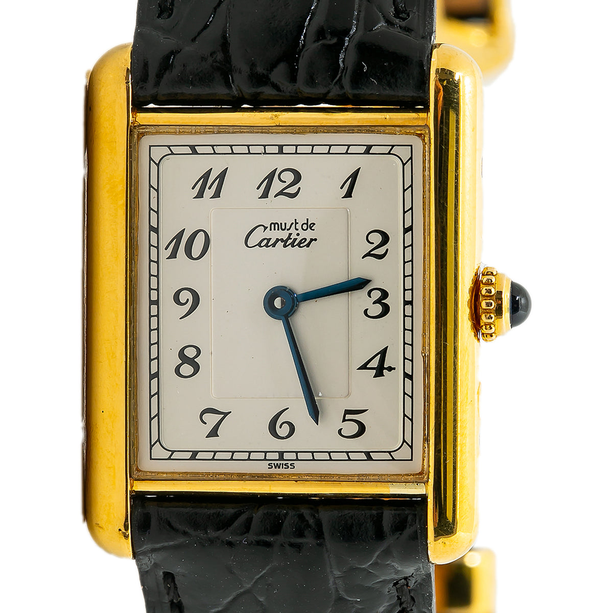 Cartier Tank Vermeil 590005 Unisex Quartz Watch 925 Gold Plated Watch 23x30mm