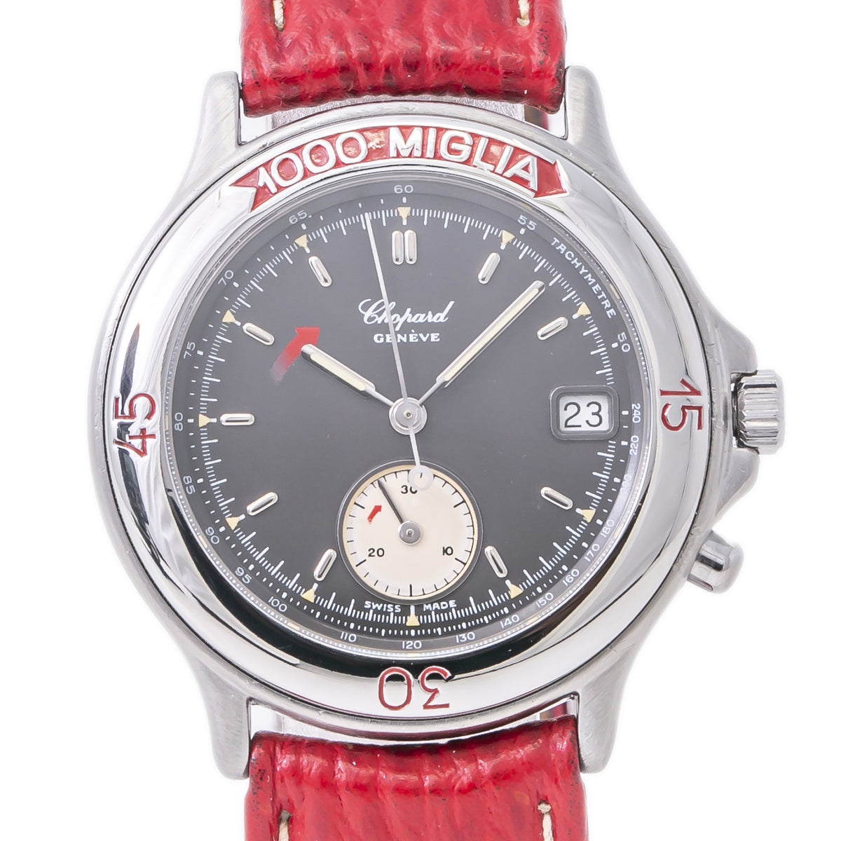 Chopard 1000 Mille Miglia 8141 Monopusher Chronograph Mens Quartz Watch 33mm