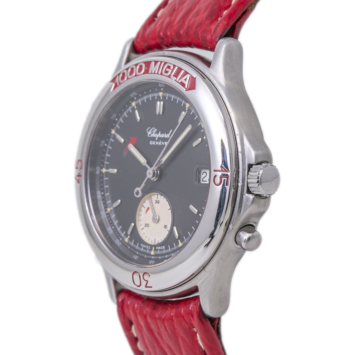 Chopard 1000 Mille Miglia 8141 Monopusher Chronograph Mens Quartz Watch 33mm