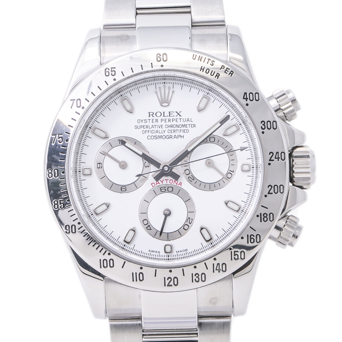 Rolex Daytona 116520 APH Cosmograph White Dial Blue Lume 2015 Box & Paper 40MM