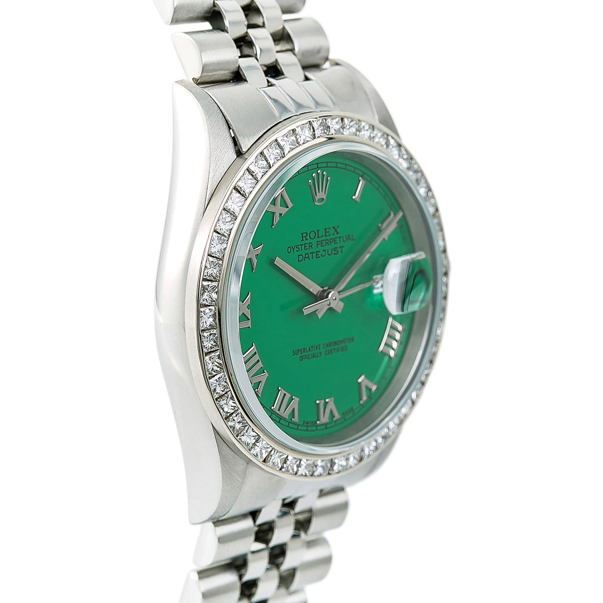 Rolex Datejust 16220 Unisex Watch 2.60CT Diamond Stella Dial 36mm