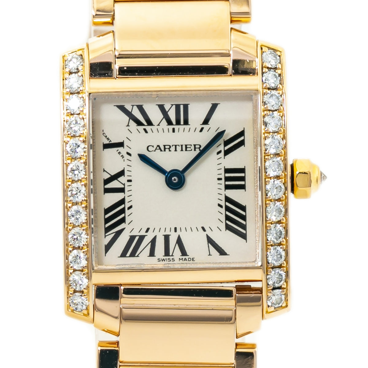 Cartier Tank Francaise 2793 WJTA0022 Ladies 18K Rose Gold Quartz Watch 20mm