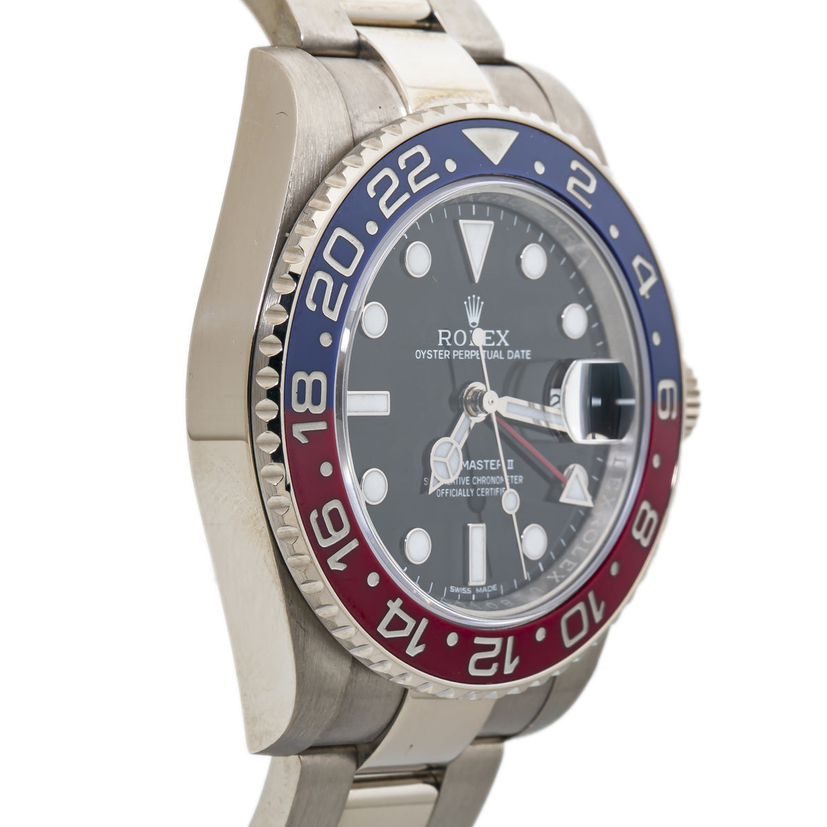 Rolex GMT Master II 116719BLRO Pepsi 2015 White Gold Men's Watch 40mm Box&Paper