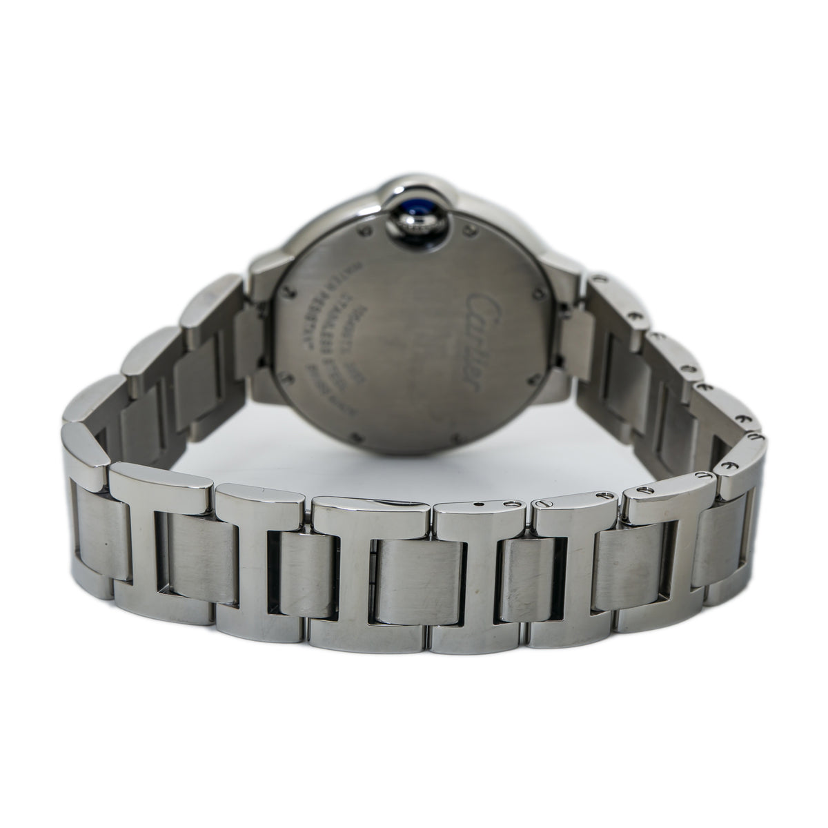 Cartier Ballon Bleu W6920084 Silver Dial Quartz Stainless Steel Ladies Watch 33m
