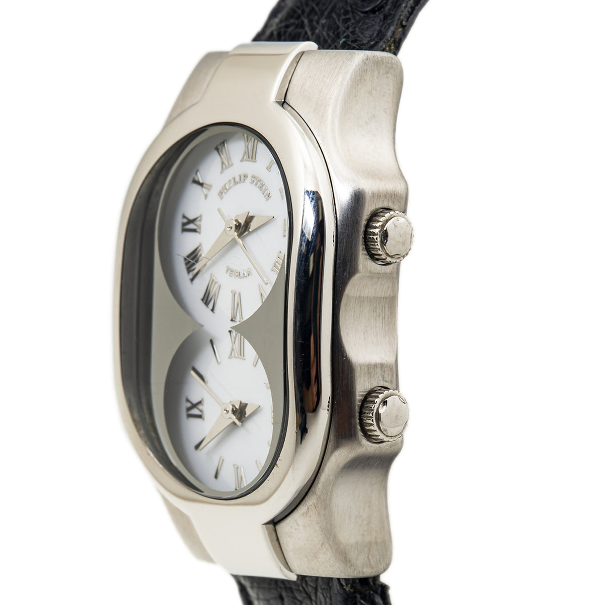 Philips Stein Teslar Stainless Steel White Dual Dial Ladies Quartz Watch 27mm