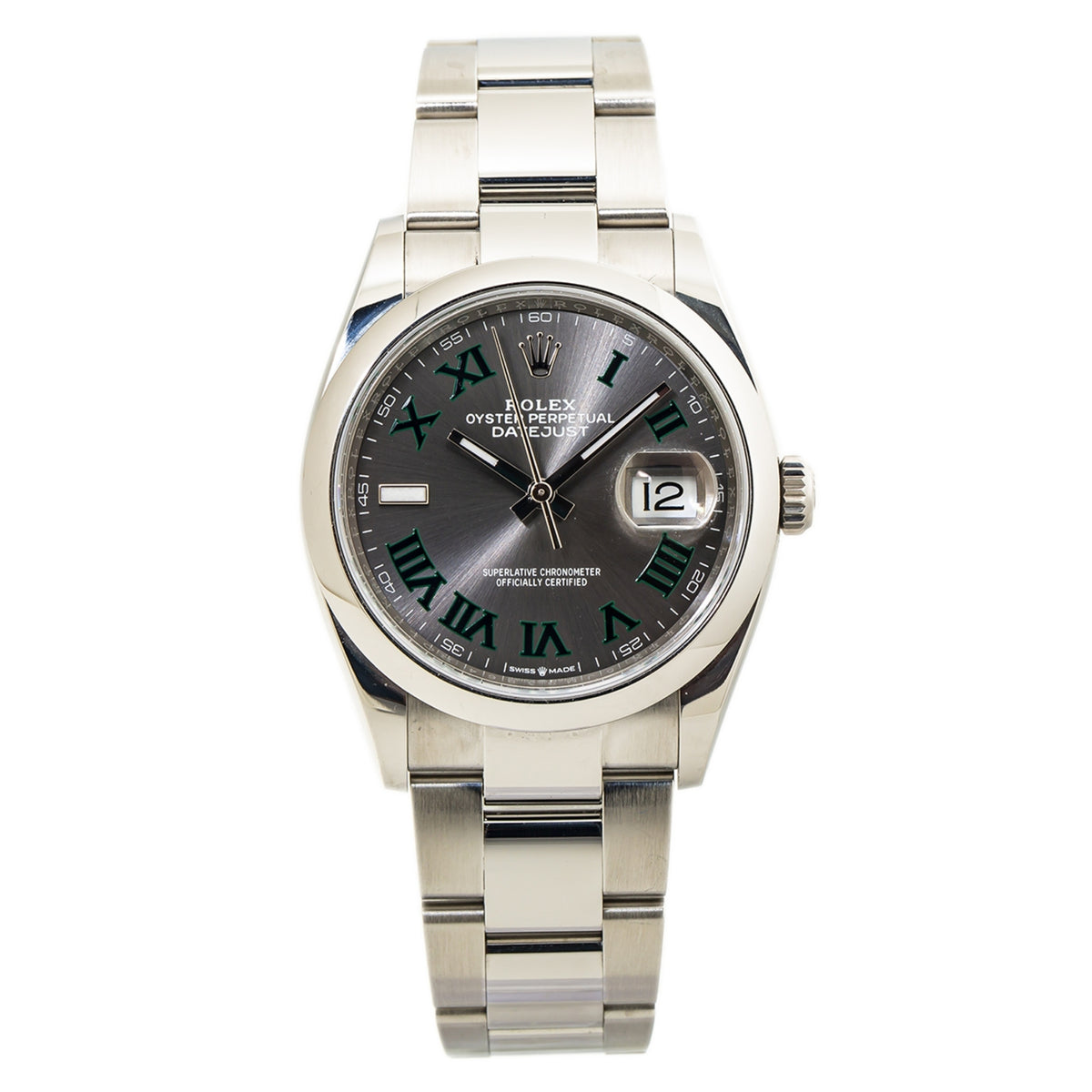 Rolex Datejust 126200 Wimbledon Dial Oyster July 2021 Watch 36mm Box&Papers