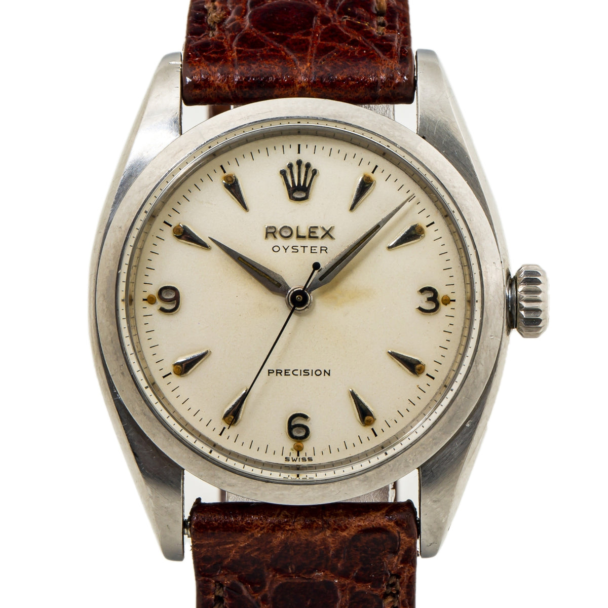 Rolex Oyster Precision 6422 Stainless Steel Vintage HandWind Men's Watch 35mm