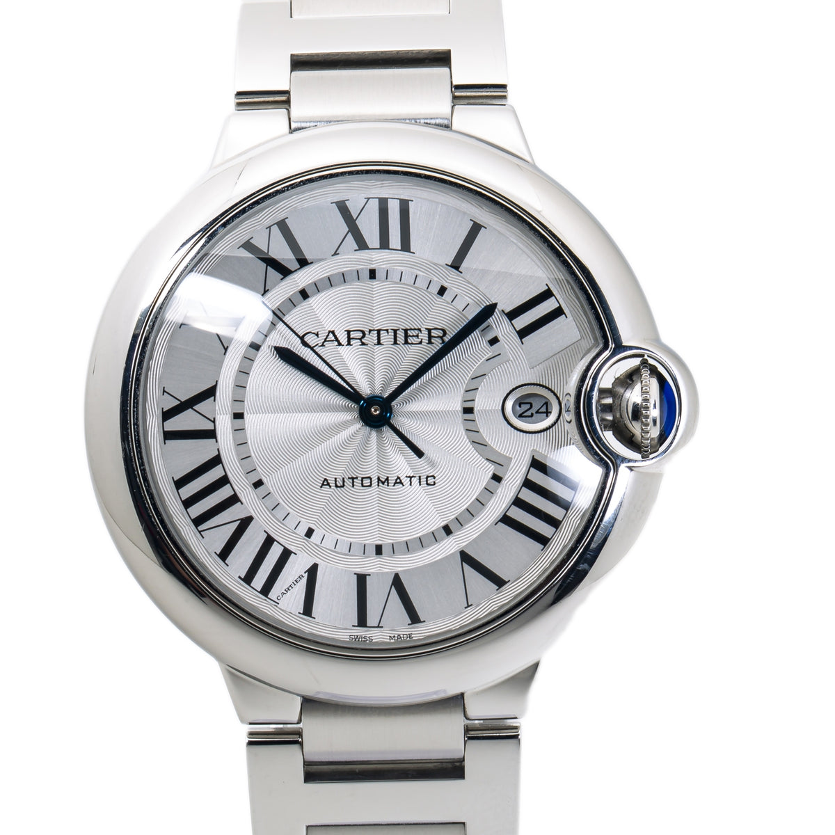 Cartier Ballon Bleu WSBB0040 Stainless Steel Date Automatic Men's Watch 42mm