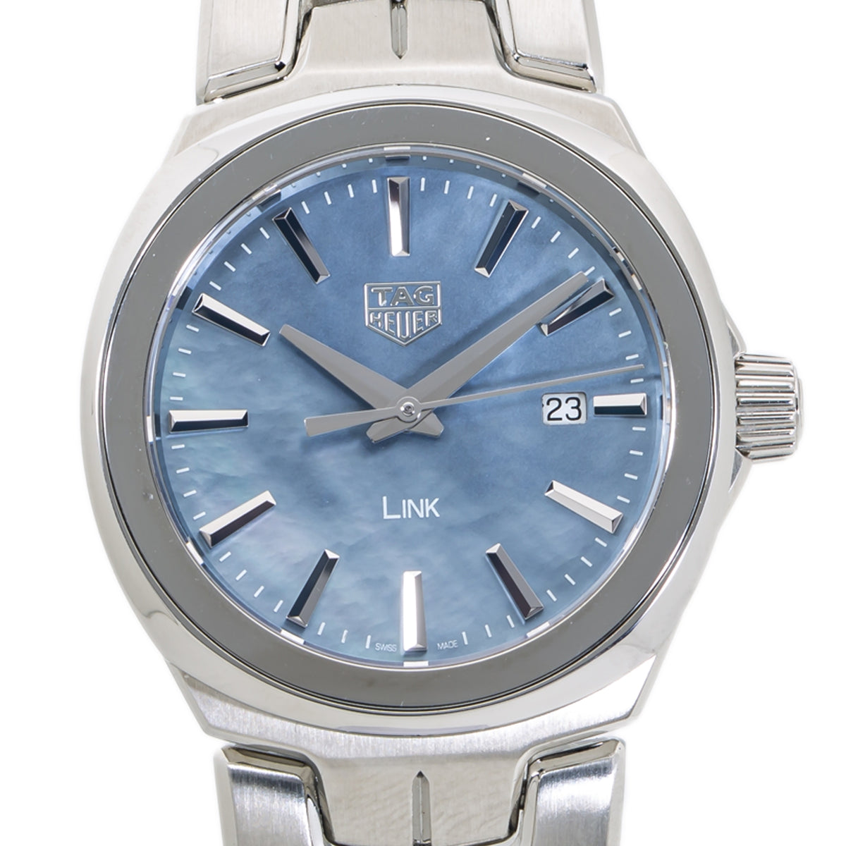 Tag Heuer Link WBC1311 Stainless Steel Quart Blue Dial Ladies 32mm Watch