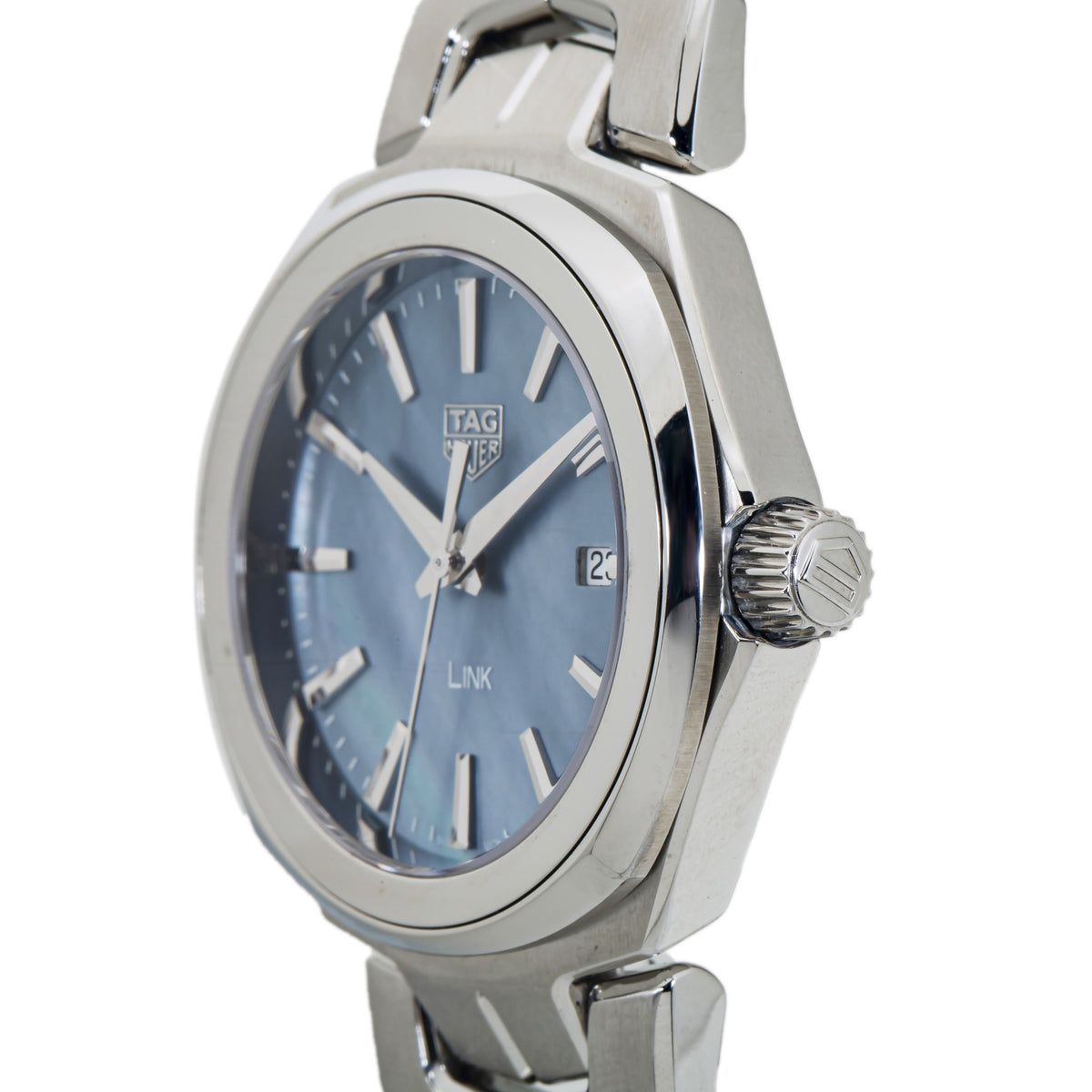 Tag Heuer Link WBC1311 Stainless Steel Quart Blue Dial Ladies 32mm Watch