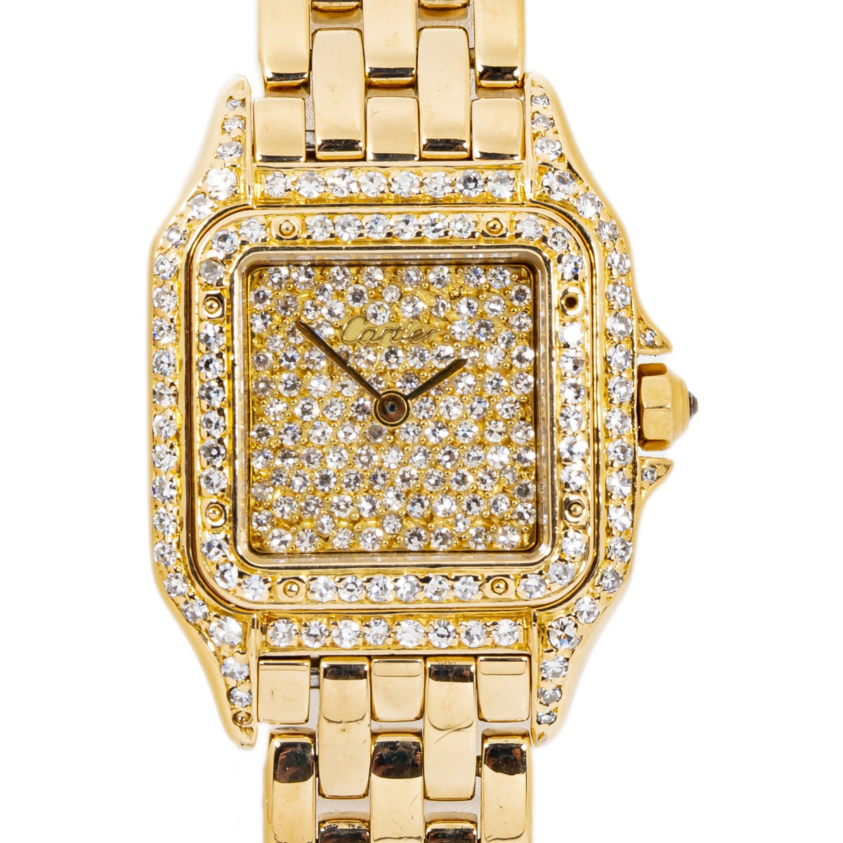 Cartier Panthere 866919 WF3072B9 18K YG Factory Diamonds Quartz Ladie Watch 22mm