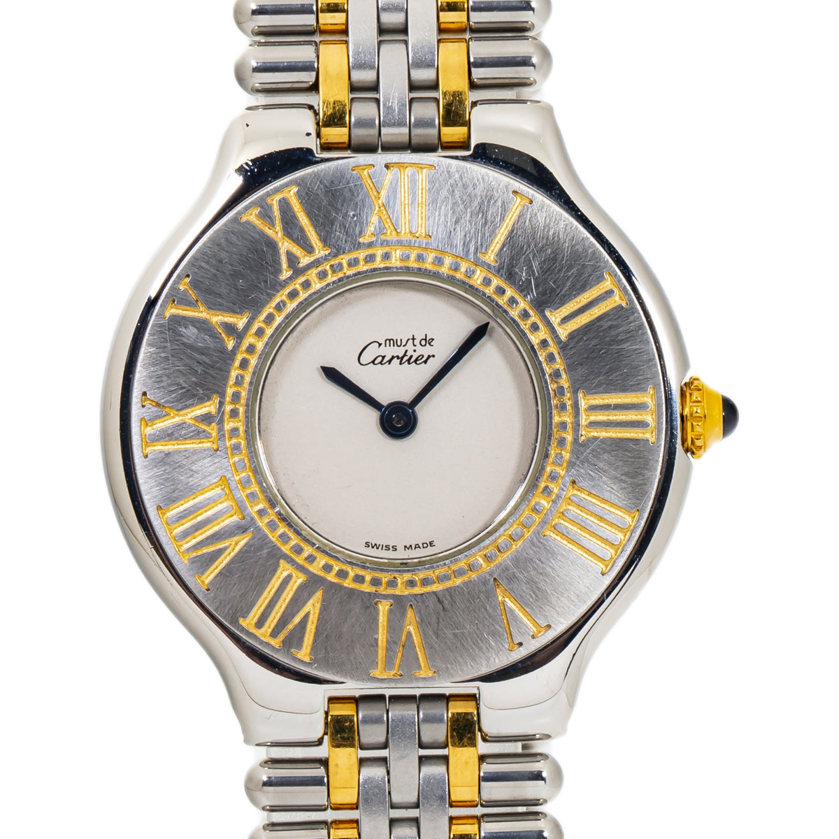 Cartier Must De Gold And Steel Serviced Quartz Ladie's Watch 30mm