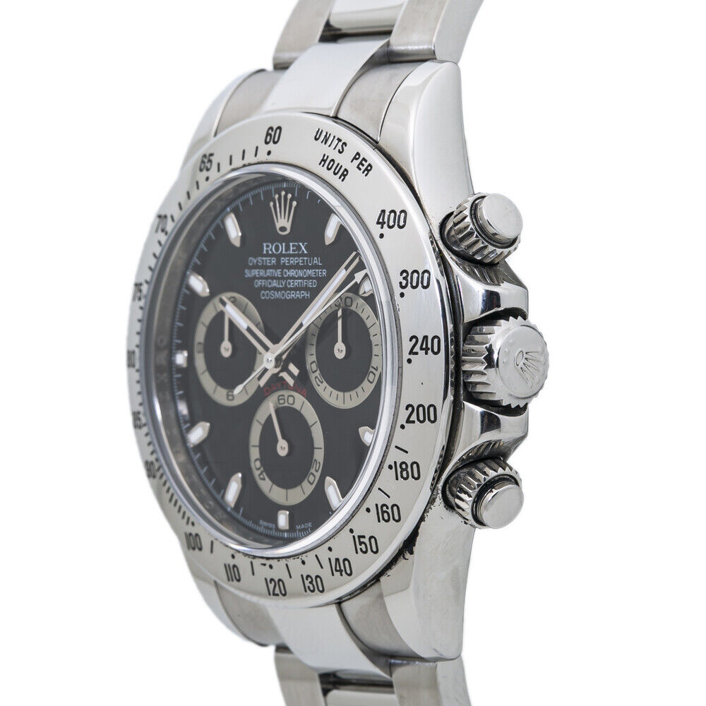 Rolex Daytona 116520 Rehaut Black Dial Watch 40mm Box & M Open Card