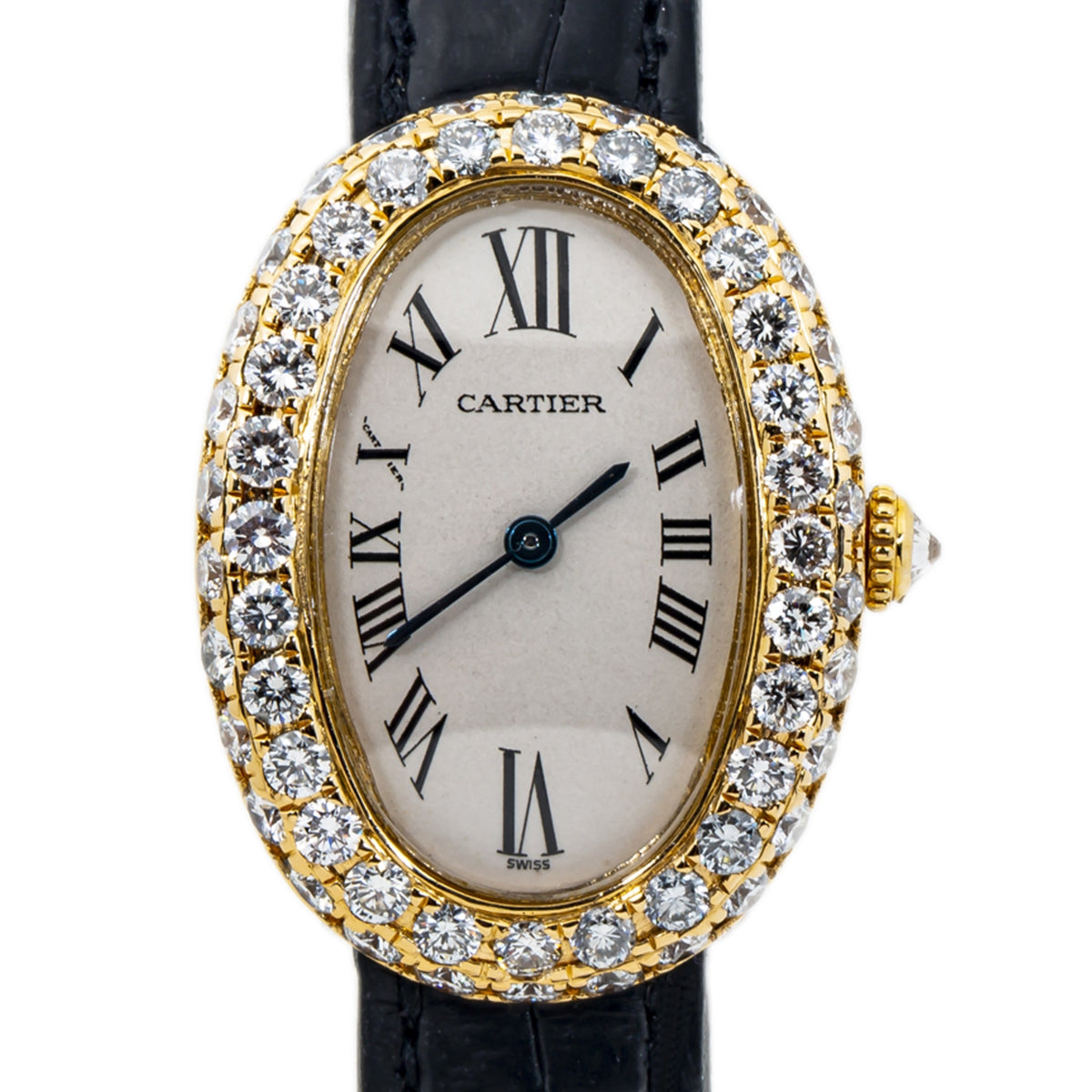 Cartier Baignoire Joaillerie 1954 18k Yellow Gold Quartz Ladie's Watch 23mm