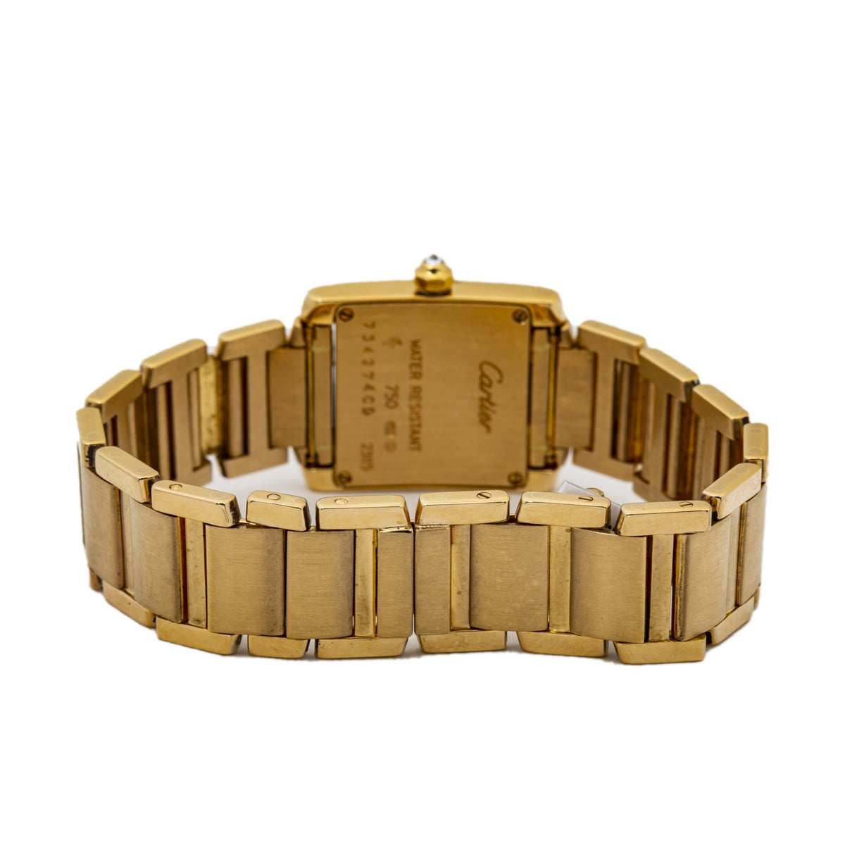 Cartier Tank Francaise 2385 18k Gold Diamond Bezel Quartz Ladie's Watch 20mm