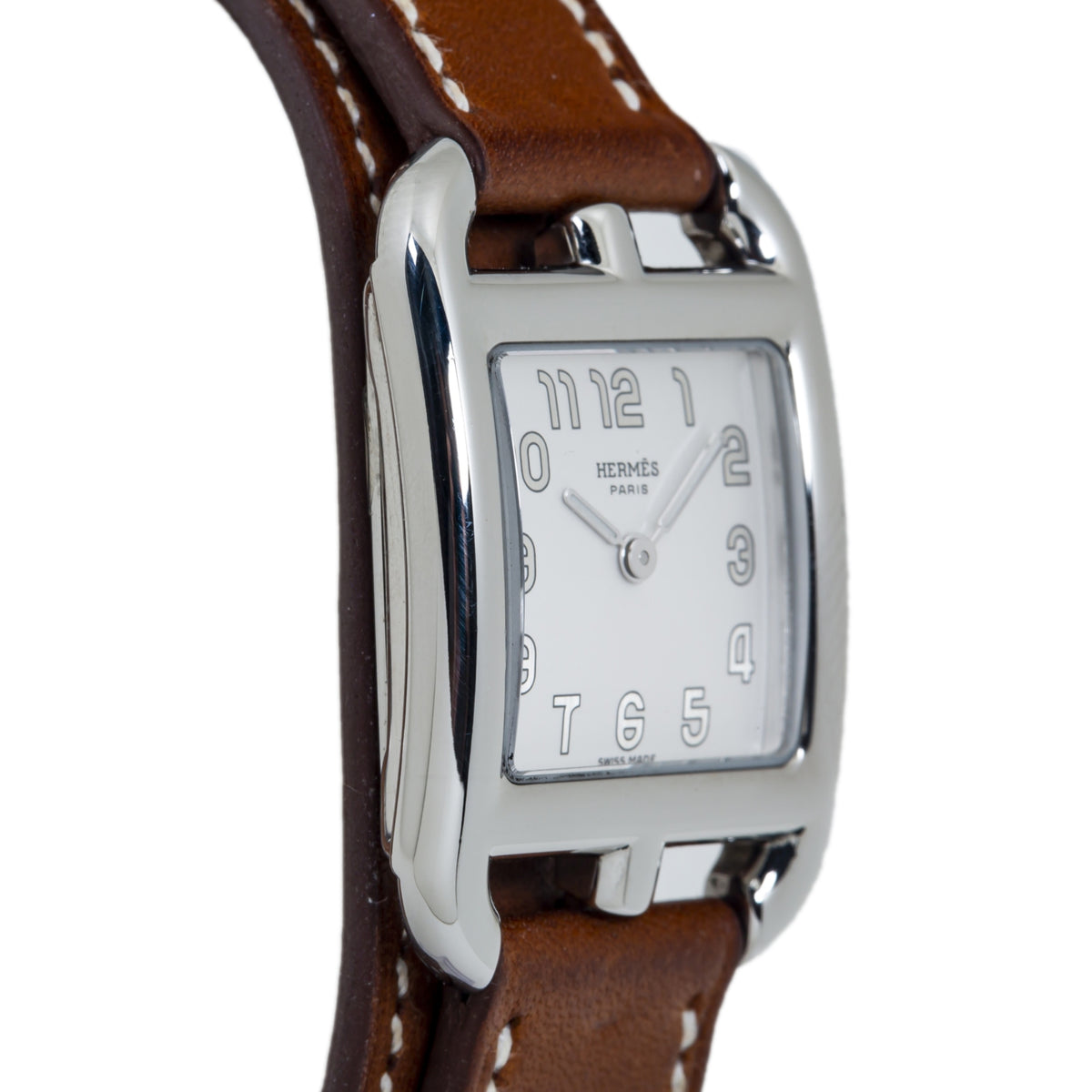 Hermes Cape Cod CC1.210 Quartz Stainless Steel Silver Dial Ladies Watch 23x23mm