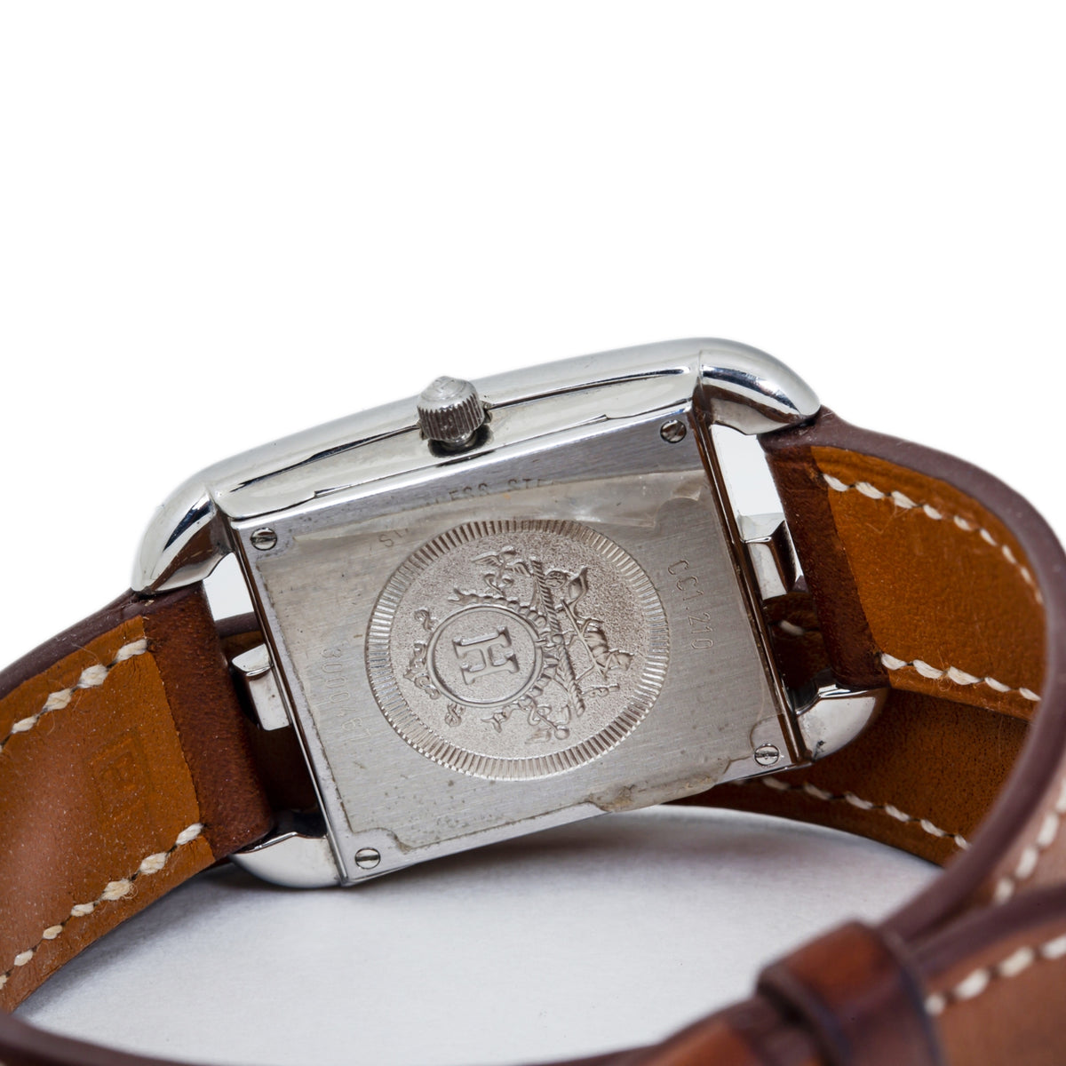 Hermes Cape Cod CC1.210 Quartz Stainless Steel Silver Dial Ladies Watch 23x23mm